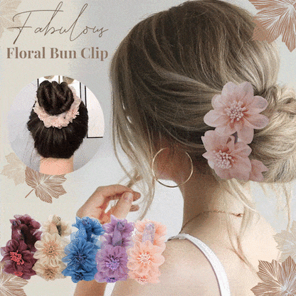 Fabulous Floral Bun Clip